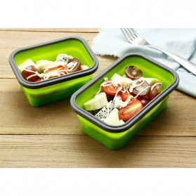 ACEBON Kotak Makan Foldable Healthy Bento Lunch Box Eco Friendly 800ml - TN99 - Green - 3