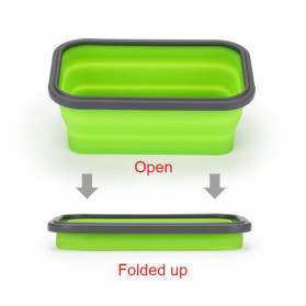 ACEBON Kotak Makan Foldable Healthy Bento Lunch Box Eco Friendly 800ml - TN99 - Green - 6