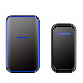 CACAZI Bel Pintu Wireless Doorbell LED 38 Tunes 1 PCS Receiver - SLA68 - Black