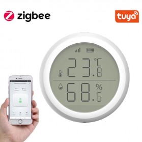 Tuya Zigbee Temperature Humidity Wireless Smart Sensor - TE100 - White - 1