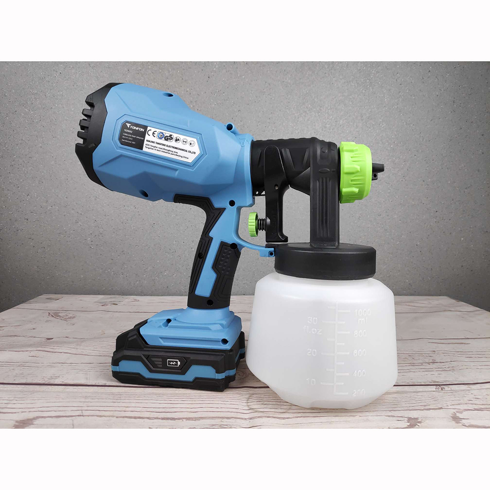 Gambar produk TONFON Pistol Semprot Cat Dinding Pestisida Electric Spray Gun Cordless 20V 1000ml - 1020002