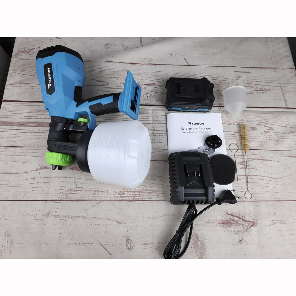 Gambar produk TONFON Pistol Semprot Cat Dinding Pestisida Electric Spray Gun Cordless 20V 1000ml - 1020002