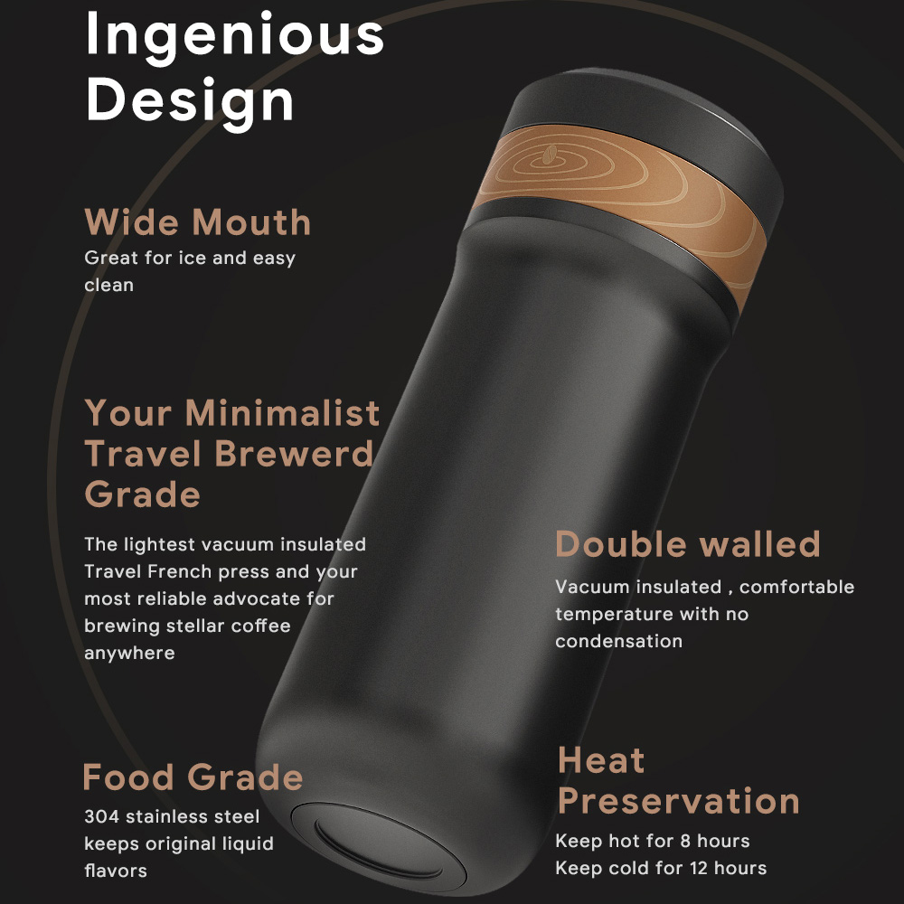iCafilas Travel Mug Portable French 