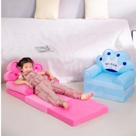 ExcellentBaby Kursi Sofa Anak Baby Kids Toddler Foldable Bed 3 Layer - L2019 - Blue - 9