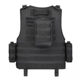 JPC Rompi Pelindung Airsoft Gun CS Tactical Vest Combat With Velcro Pocket - G030109 - Black - 2