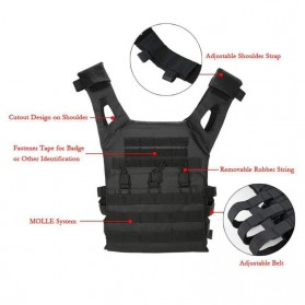 JPC Rompi Pelindung Airsoft Paintball Hunting Tactical Vest - G030105 - Black - 8