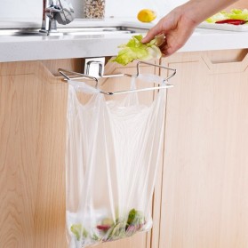 KHGDNOR Rak Plastik Sampah Kitchen Trash Rack Cabinet Garbage Bags Holder - KHD0020 - Silver