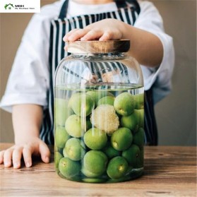 MBH Toples Kaca Penyimpanan Makanan Glass Storage Jar 1860ml - HC125 - Transparent