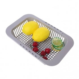 Gedio Rak Pengering Buah sayur Adjustable Over Sink Dish Drying Rack - GO01 - White - 2