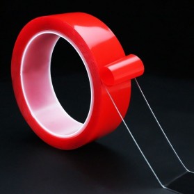 XY Selotip Double Sided Tape Transparent Acrylic 3m x 15mm - HL87895 - Red