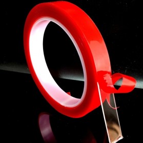 XY Selotip Double Sided Tape Transparent Acrylic 3m x 15mm - HL878 - Red - 2