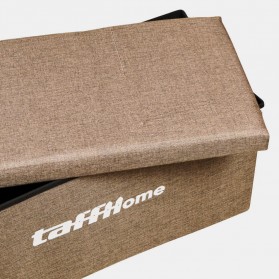 TaffHome Sofa Kotak Penyimpanan Barang Foldable Storage Container 76x38x38cm - H031 - Brown - 3
