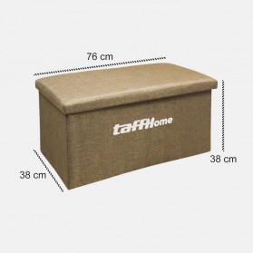 TaffHome Sofa Kotak Penyimpanan Barang Foldable Storage Container 76x38x38cm - H031 - Brown - 6