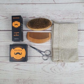 ENVISHA Perawatan dan Penumbuh Jenggot Kumis Pria Men Beard Kit Styling Tool 6PCS - FB18075