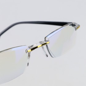 AHORA Kacamata Baca Rabun Dekat Frameless Anti Blue Light Reading Glasses +3.5 -  641 - Black Gold - 5