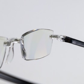 AHORA Kacamata Baca Rabun Dekat Frameless Anti Blue Light Reading Glasses +3.5 -  641 - Black Gold - 6