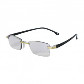 Trend Fashion Pria Terbaru - Ahora Kacamata Baca Frameless Anti Blue Light Reading Glasses Plus 4 - 641 - Black Gold