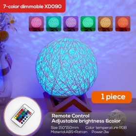 MShadow Lampu Tidur LED Dekorasi Bola Sepak Takraw Night Light 15 cm - XD090 - Multi-Color