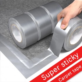 NiceLiving Lakban Karpet Super Sticky Cloth Floor Duct Tape 80mm 10 Meter - NL20 - Silver