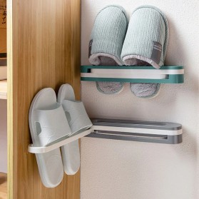 CSV Rak Organizer Sandal Tempel Dinding Minimalis Slippers Shelf Holder - PWS3Q4 - Gray
