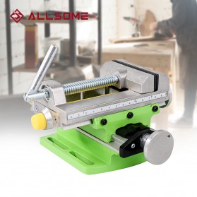 Alat Tulis Kantor - Allsome Precision Machine Vise Cross Slide Bench Table for Milling Drilling - BG-6368 - Green