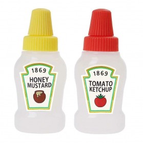 HouseGood Botol Saos Mini Tomato Ketchip Sauce Bottle 25ml 2 PCS - HG25 - Transparent