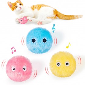 PETGRAViTY Mainan Kucing Bentuk Bola Catnip Cat Ball Bird Sound - PG-CT165 - Blue