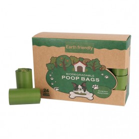 Sudui Plastik Kotoran Binatang Anjing Kucing Poop Bags Biodegradable 24 Rol - SU115 - Green