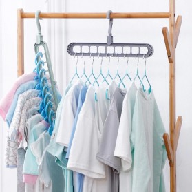 OLOEY Magic Clothes Hanger Gantungan Baju Serbaguna 9 Lubang - D4683 - Gray