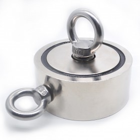 HYSAMTA Magnet Gantungan Double Round Hook Strong Neodymium 60mm - D60 - Silver