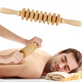BYEPAIN Pijat Badan Wooden Roller Massager - K2 - Brown