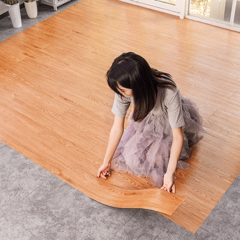 Gambar produk Stiker Lantai Motif Kayu Wood Grain Floor Self Adhesive 152x915mm - MW-010