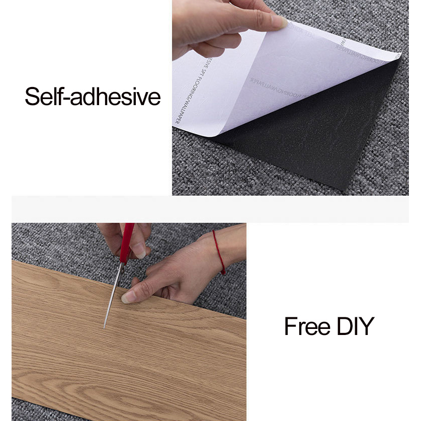 Gambar produk Stiker Lantai Motif Kayu Wood Grain Floor Self Adhesive 152x915mm - MW-010