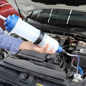 NarzrIe Pompa Tangan Transfer Oli Bensin Mobil Oil Extractor Syringe Bottle 1.5L - NC03 - Blue