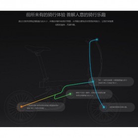 Xiaomi QiCycle Sepeda Elektrik Lipat Smart Bicycle (Tanpa Baterai) - Black - 7