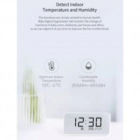 Xiaomi Mijia E-Ink Jam Meja Thermostat Thermometer Hygrometer Humidity Sensor Bluetooth - LYWSD02MMC - White - 9