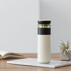 Funjia Home Botol Minum Thermos Penyaring Teh Tea Infuser 520ml - White