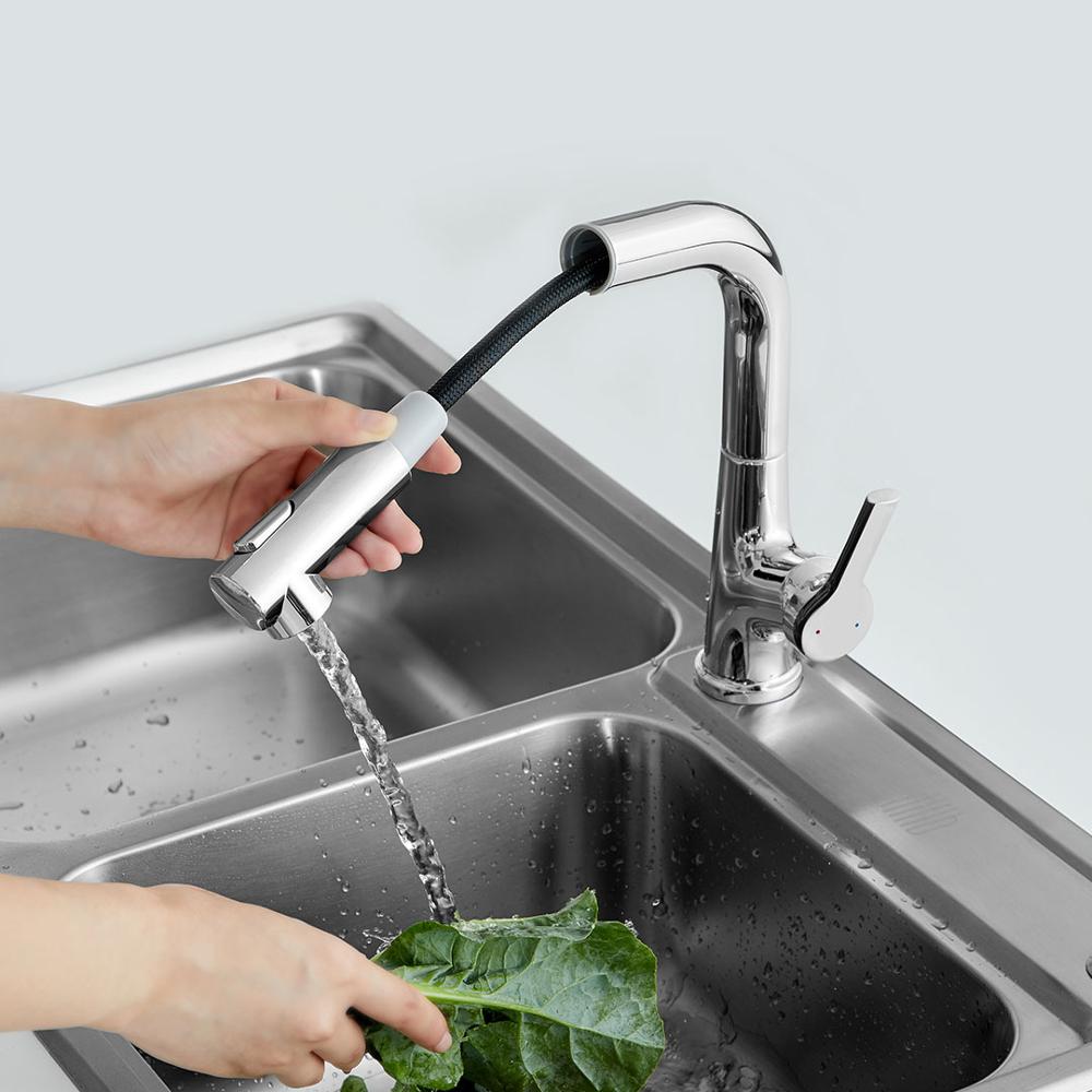 Xiaomi Dabai Keran Air Bathroom Basin Sink Kitchen With Pull Out Rinser Sprayer Faucet Dxcf005 T Silver Jakartanotebookcom