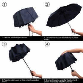 Payung Lipat Buka Tutup Otomatis - BYN10k001 - Black - 4