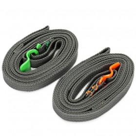 TaffGUARD Strap Pengikat Tas Luggage Camping Hiking Rope with Metal Quick Hook - BC098K - Multi-Color