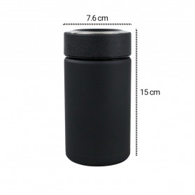 One Two Cups Botol Minum Thermos Mini Stainless Steel 400ML - K623 - Black - 7