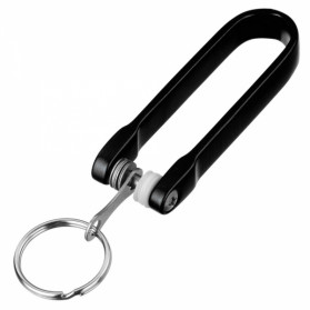 Fura Gantungan Kunci Aluminium U-Shape Key Holder - Black - 2
