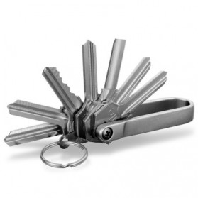 Fura Gantungan Kunci Aluminium U-Shape Key Holder - Black - 4