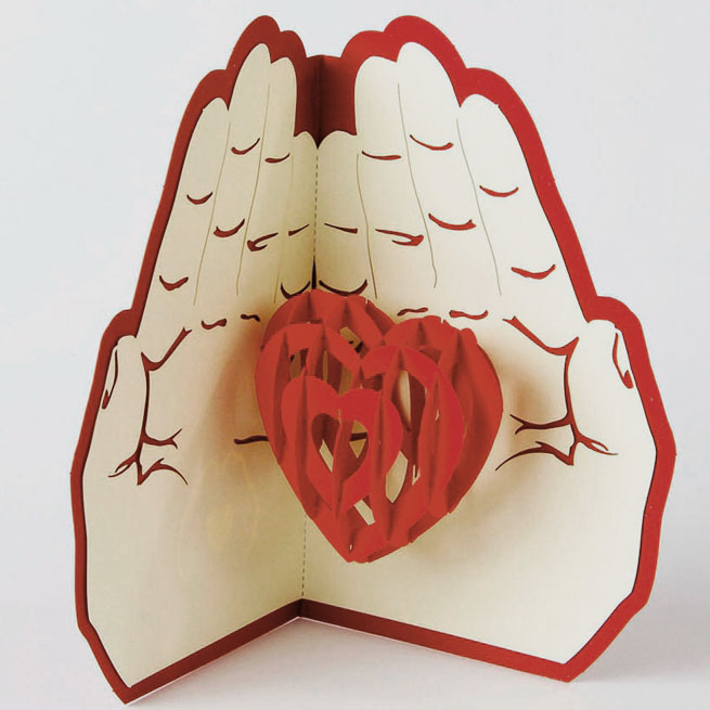 Kartu Ucapan 3D bentuk Hati Red JakartaNotebook com Kartu Ucapan 3D bentuk Hati Red JakartaNotebook com