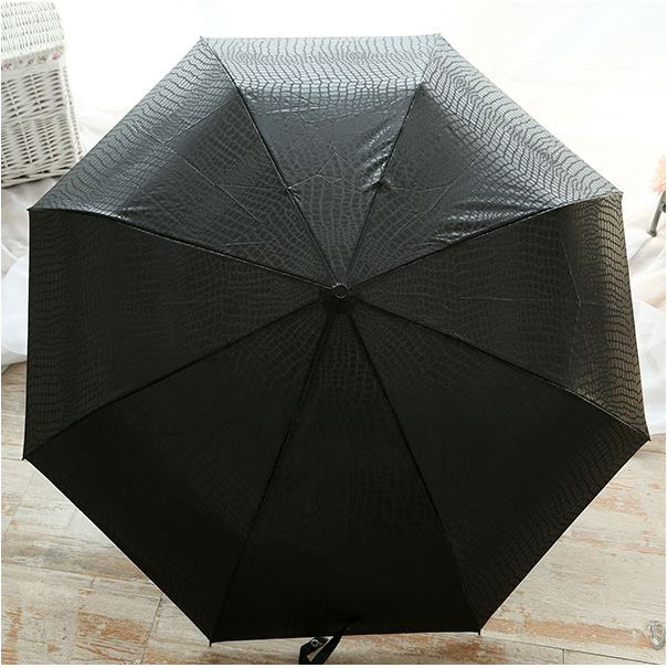Payung Desain Elegan Motif Kulit Ular - Black 