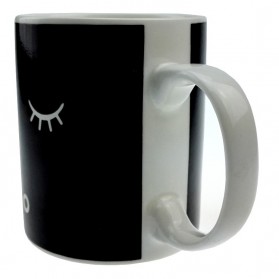 Cangkir Sensitif Suhu Motif Smile Face - Black - 3
