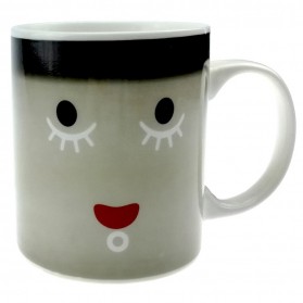 Cangkir Sensitif Suhu Motif Smile Face - Black - 7