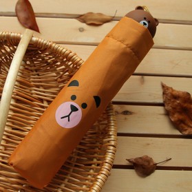 Payung Lipat Model Bear Brown - Brown - 3