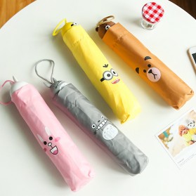 Payung Lipat Model Bear Brown - Brown - 5