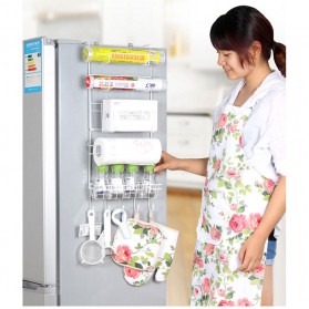 Rak Gantung Lemari Kulkas Minimalis - White - 1